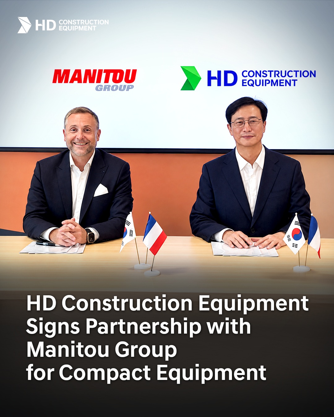[HD Construction Equipment] We are pleased to announce a new partnership with Manitou Group to strengthen our compact construction equipment portfolio and expand our global market presence.